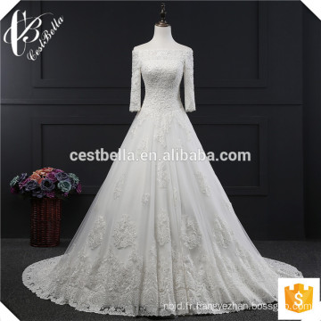 Robe de mariée Alibaba avec une robe de mariée princesse élégante et élégante, la plus belle robe de mariée à la main élégante à la main